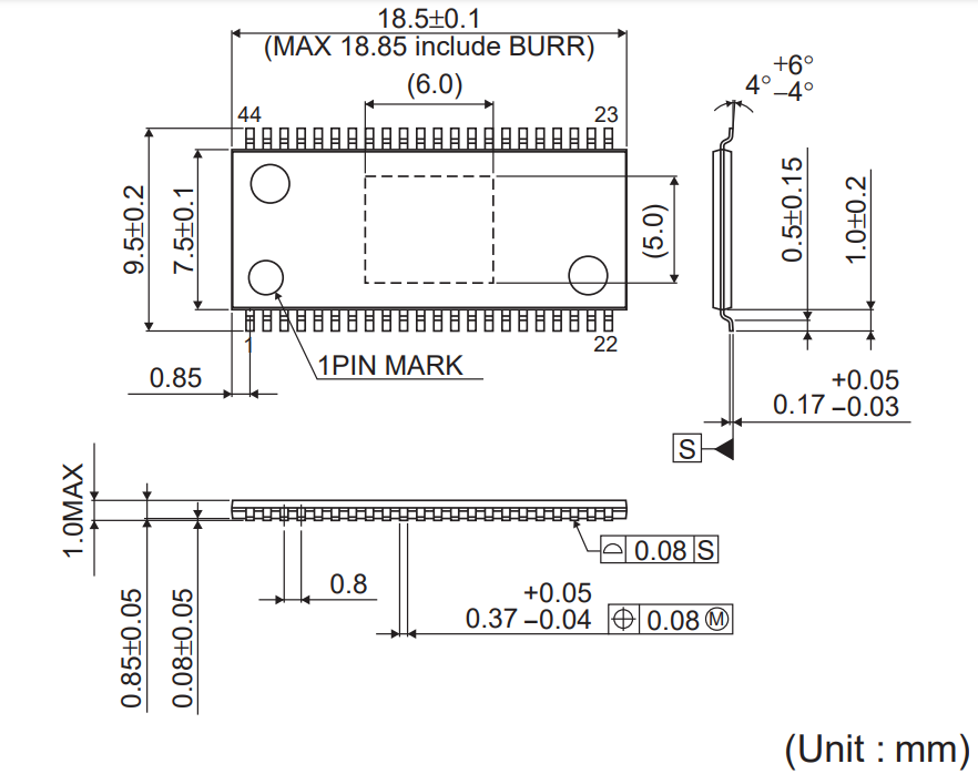 BD5426EFS-E2 dimension drawing
